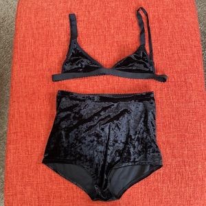 RARE WIDOW Black Velvet Gothic Goth Tap Boy Hot Pants Shorts